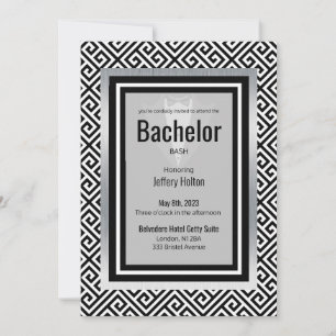 Bachelor-Party in Schwarz, Silber Save the Date