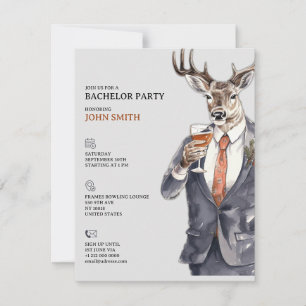 Bachelor Party Invitation Men Template Ankündigung