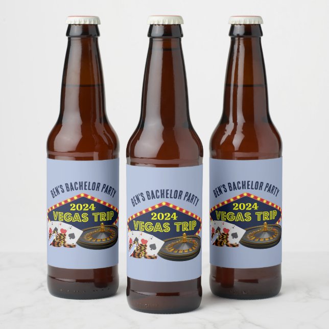 Bachelor Party Las Vegas Trip Casino Bierflaschenetikett (Flaschen)