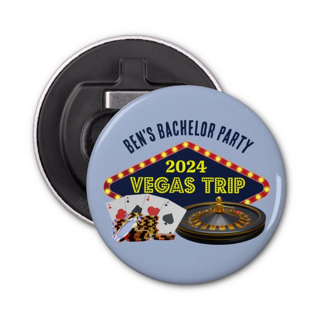 Bachelor Party Las Vegas Trip Casino Flaschenöffner (Vorderseite)