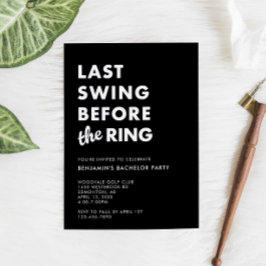 Bachelor Party Last Swing Before the Ring Minimal Einladung