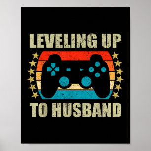 Bachelor-Party-Leveln für husbändisches Gaming Poster