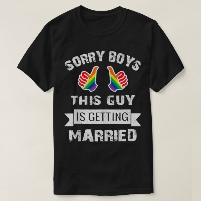 BACHELOR Party LGBT Gay Pride Gift Groom Bridge T-Shirt (Design vorne)