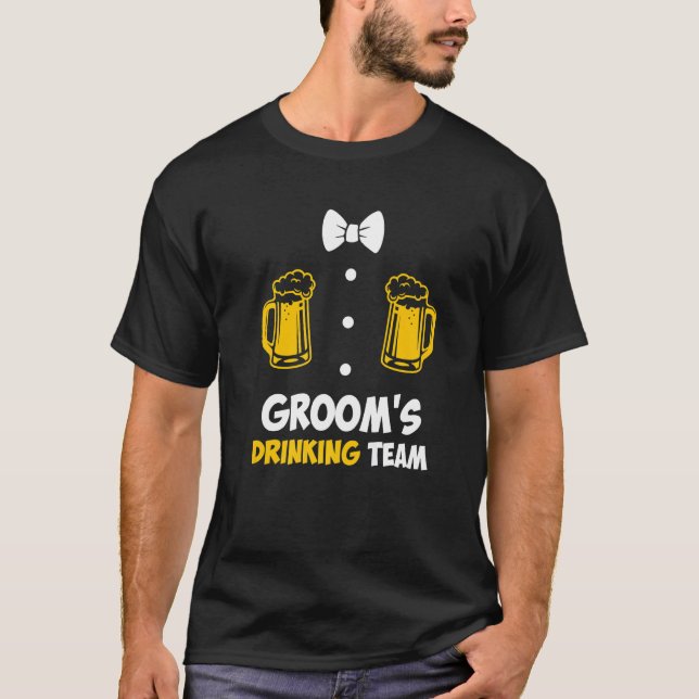 Bachelor party men team groom wedding  1 T-Shirt (Vorderseite)