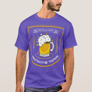 Bachelor-Party mit Bierglas T-Shirt