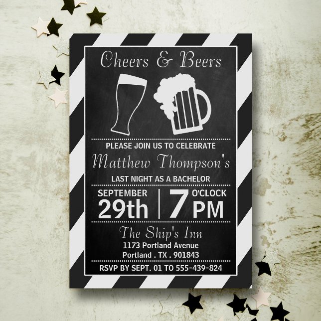 Bachelor-Party mit Cheers & Biere Einladung (Von Creator hochgeladen)