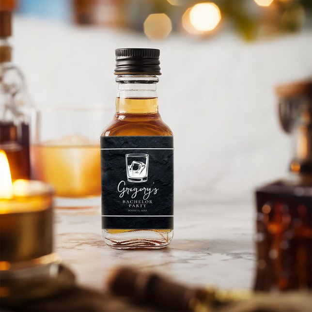 Bachelor Party modern und stilvoll Alkoholflaschenetikett (Von Creator hochgeladen)