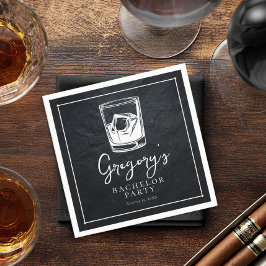 Bachelor Party modern und stilvoll Serviette