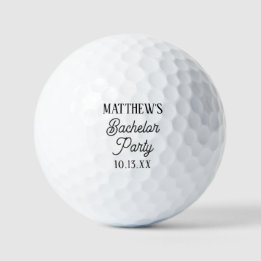 Bachelor Party Moderne Typografie Gastgeschenk Hoc Golfball