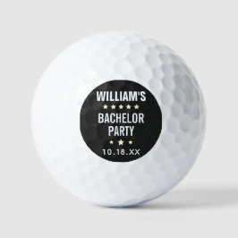 Bachelor Party Moderne Typografie Gastgeschenk Hoc Golfball