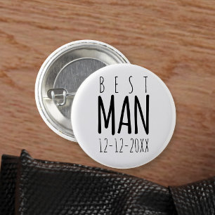 Bachelor Party Moderner Trauzeuge Hochzeitsknopf Button