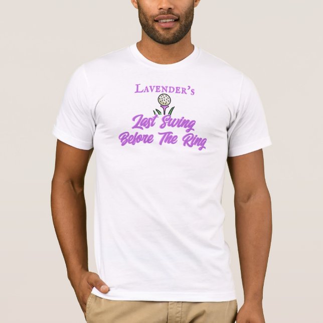 Bachelor Party oder Wedelwochenende Golf Lavendel T-Shirt (Vorderseite)
