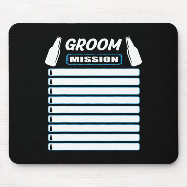 Bachelor-Party-Outfit mit Checkliste - Bachelor Pa Mousepad (Vorne)