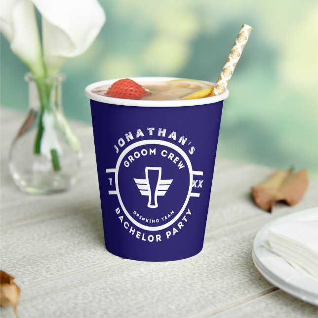 Bachelor Party Paper Cups für das Bachelor-Abzeich Pappbecher (In Situ)