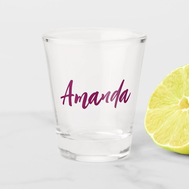 Bachelor Party personalisiert Individuelle Name Br Schnapsglas (Vorderseite)