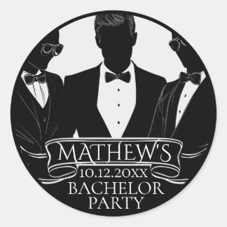 Bachelor Party Poker Chip Runder Aufkleber