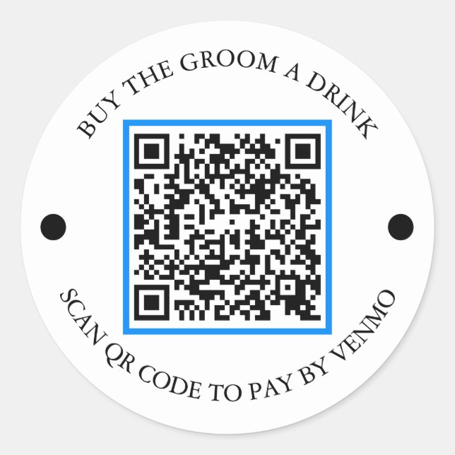 Bachelor Party QR Code Kaufen Sie den Boden ein Ge Runder Aufkleber (Vorderseite)