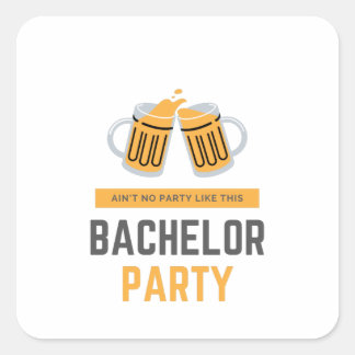 Bachelor-Party Quadratischer Aufkleber