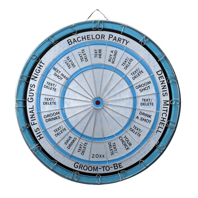 Bachelor Party Regulation Dart Board Dartscheibe (vorne)