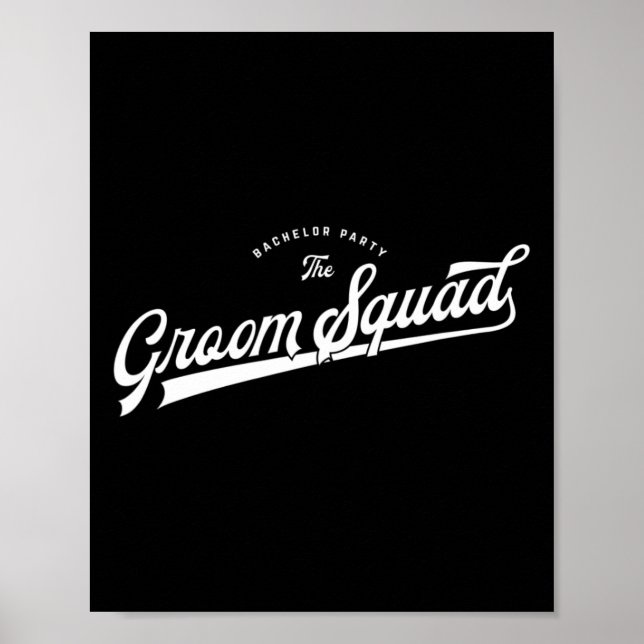 Bachelor Party Set Baseball Stil Der Groom Platz Poster (Vorne)