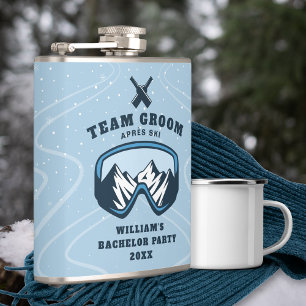 Bachelor Party Ski Resort Weekend Team Ground Flachmann