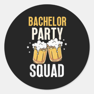 Bachelor Party Squad Bridge Groom Team Runder Aufkleber