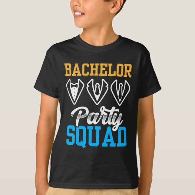 Bachelor Party Squad Bridge Team Groom T-Shirt (Vorderseite)