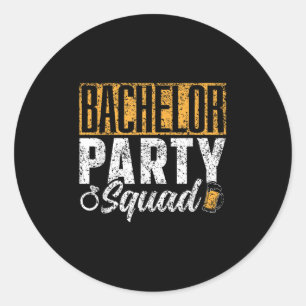 Bachelor Party Squad Briom Team _1 Runder Aufkleber