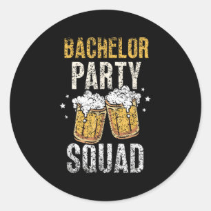 Bachelor Party Squad Briom Team _4 Runder Aufkleber