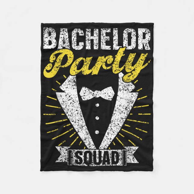 Bachelor Party Squad Groom Team Bride Bachelor Fleecedecke (Vorderseite)