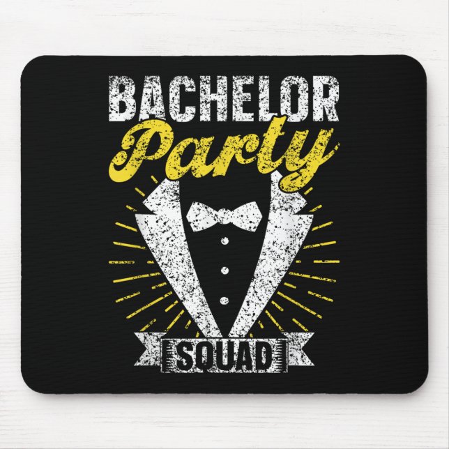 Bachelor Party Squad Groom Team Bride Bachelor Mousepad (Vorne)