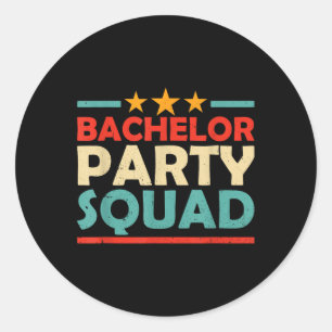 Bachelor Party Squad Team Bride Groom _1 Runder Aufkleber