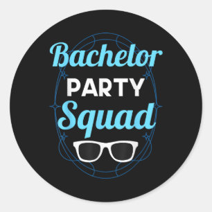 Bachelor Party Squad Team Bride Groom _2 Runder Aufkleber