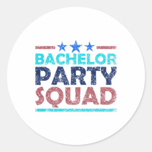 Bachelor Party Squad Team Bridge Groom 2 Runder Aufkleber