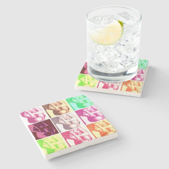 Bachelor Party Steinuntersetzer (Seitenansicht)