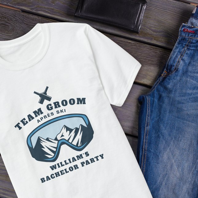 Bachelor Party Team Groom Apres Ski T-Shirt (Von Creator hochgeladen)