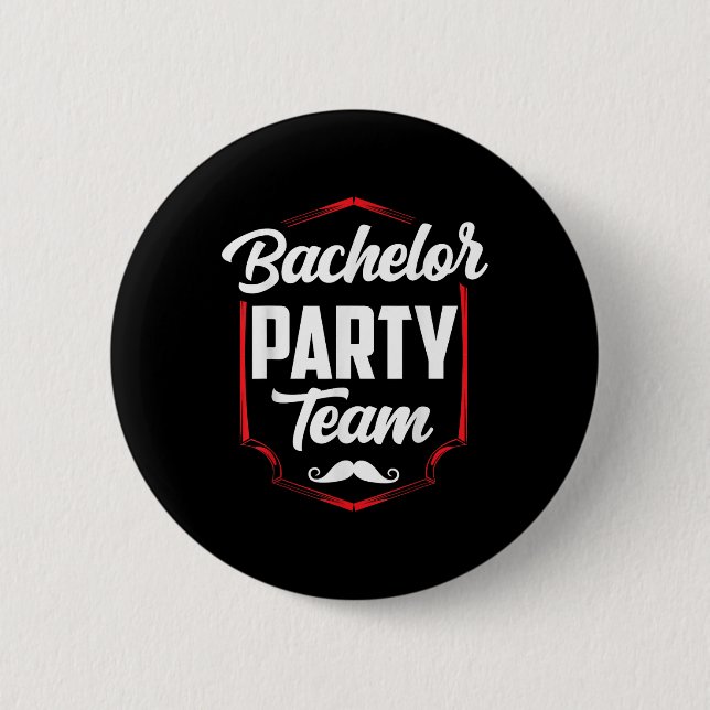 Bachelor Party Team Groom Bride Button (Vorderseite)
