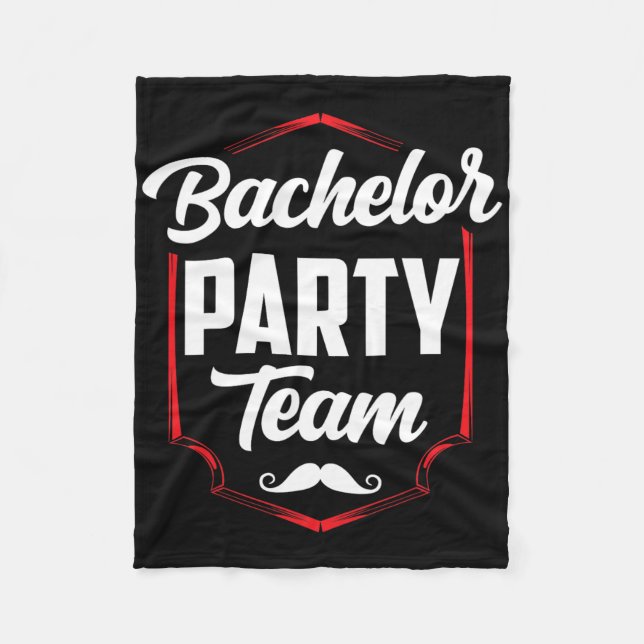 Bachelor Party Team Groom Bride Fleecedecke (Vorderseite)