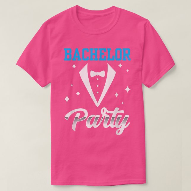 Bachelor Party Team Groom Bride T-Shirt (Design vorne)