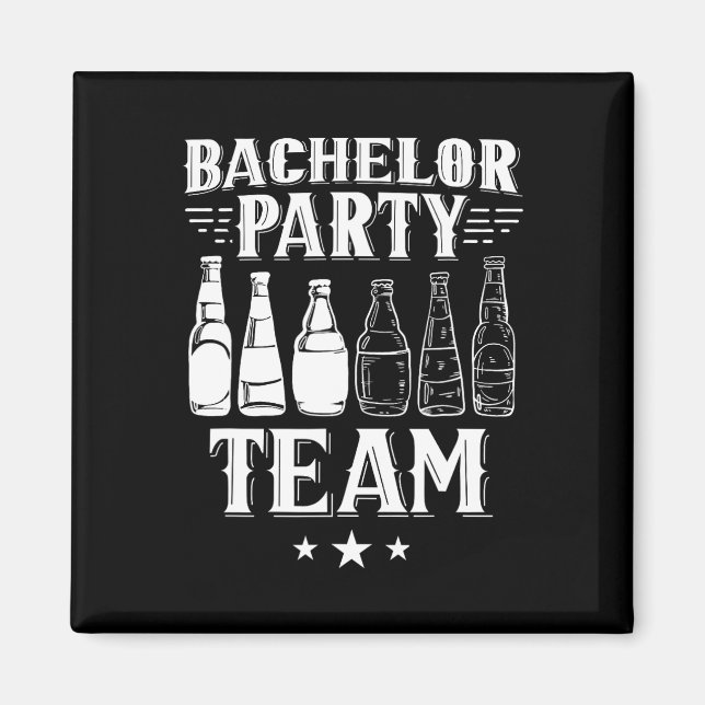 Bachelor Party Team Groom Bridge 1 Magnet (Vorne)
