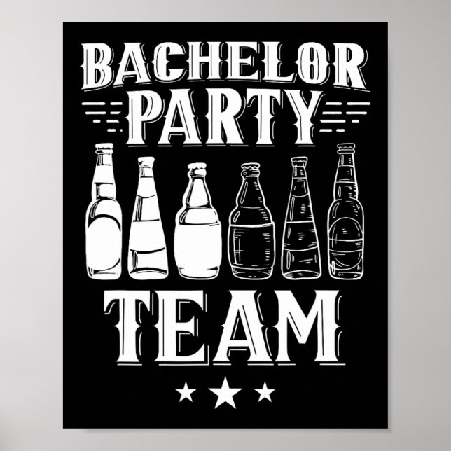 Bachelor Party Team Groom Bridge 1 Poster (Vorne)