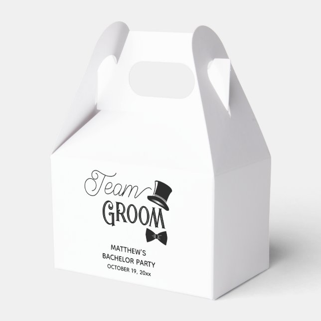 Bachelor Party Team Groom Wedding Geschenkschachtel (Vorderseite)