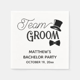 Bachelor Party Team Groom Wedding Serviette
