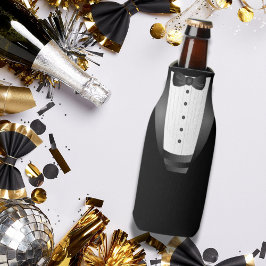 Bachelor Party Trauzeuge Team Groom black tuxedo Flaschenkühler
