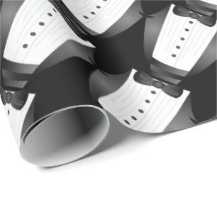 Bachelor Party Trauzeuge Team Groom black tuxedo Geschenkpapier