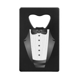 Bachelor Party Trauzeuge Team Groom black tuxedo Kreditkartenflaschenöffner
