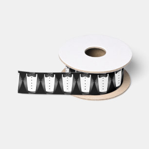Bachelor Party Trauzeuge Team Groom black tuxedo Satinband