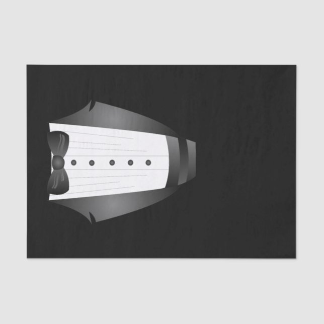 Bachelor Party Trauzeuge Team Groom black tuxedo Seidenpapier (Vorderseite)