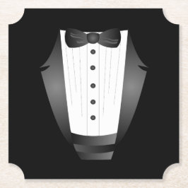 Bachelor Party Trauzeuge Team Groom black tuxedo Untersetzer