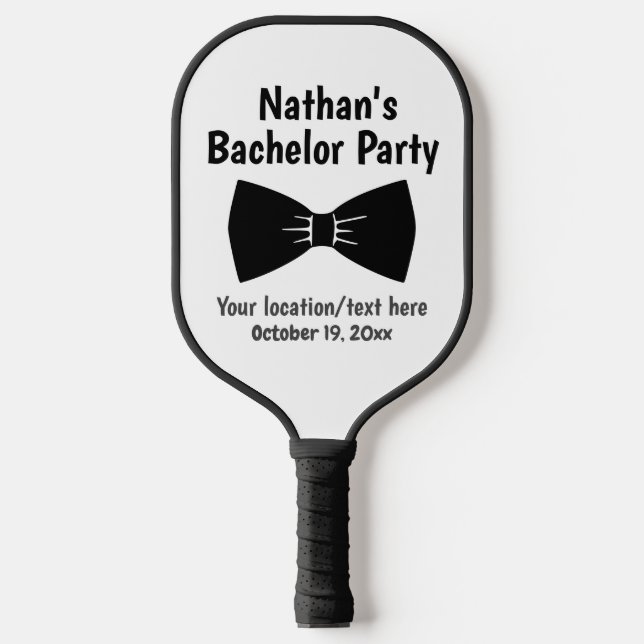 Bachelor Party Tuxedo Bow Krawatte Gastgeschenk Ho Pickleball Schläger (Vorderseite)